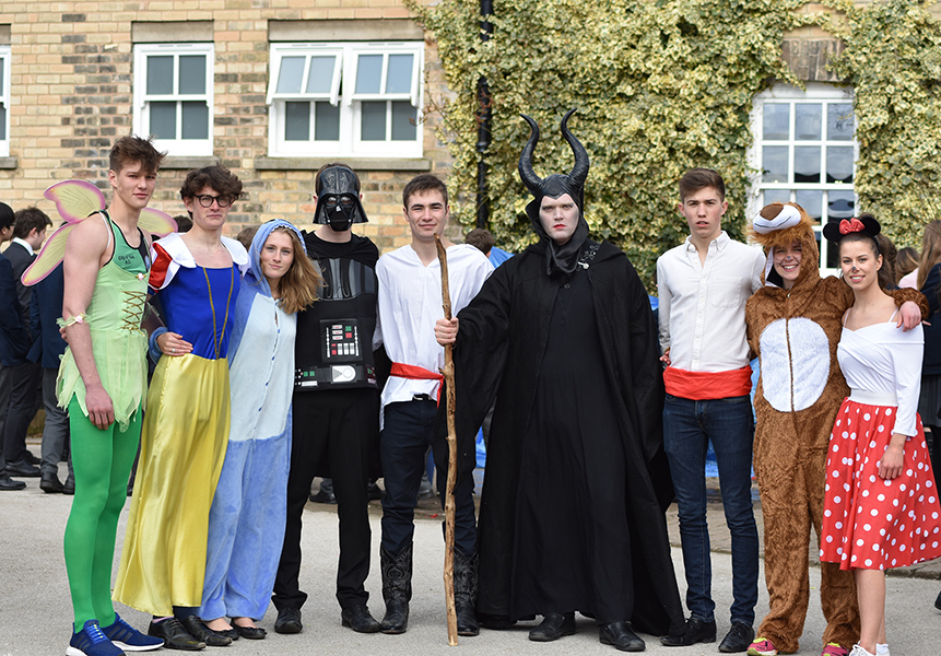 Students taking part in fundraising activities during Charity Week