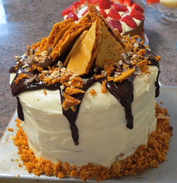 Chocolate Malt and Honeycomb cake