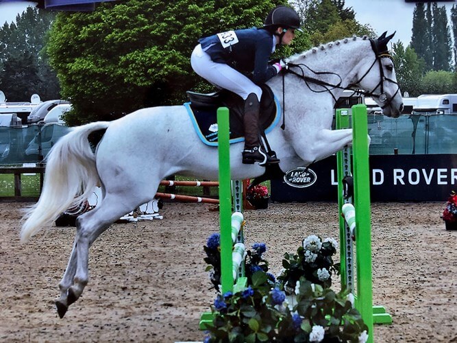 A member of the Pocklington School Equestrian Team in action