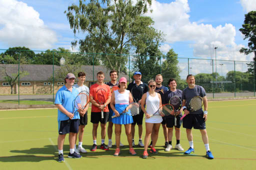 OP Tennis Tournament competitors on the astro courts at Pocklington School