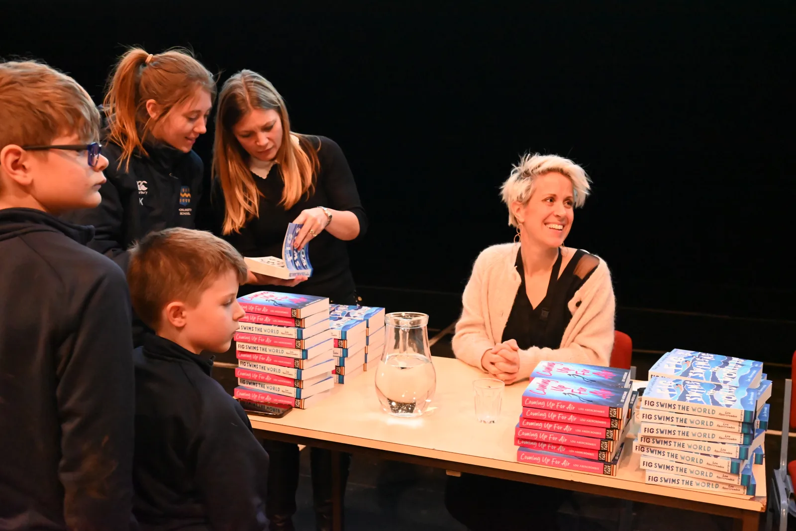 Author Lou Abercrombie meets pupils at Pocklington School