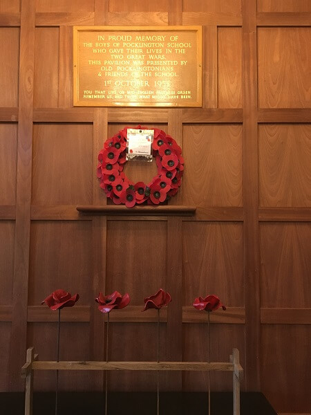 Laying of the wreath in the Memorial Cricket Pavilion