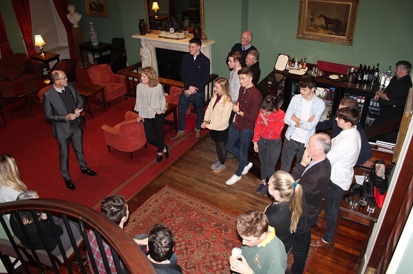 Old Pocklingtonian President, Trevor Loten addresses the guests at the Newcastle Drinks Reunion