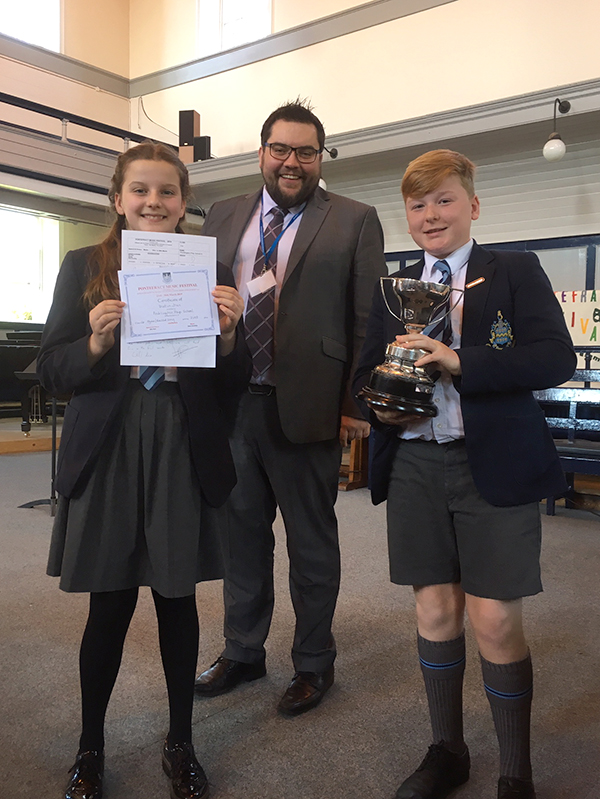 Pocklington Prep School choir leaders at Pontefract Festival