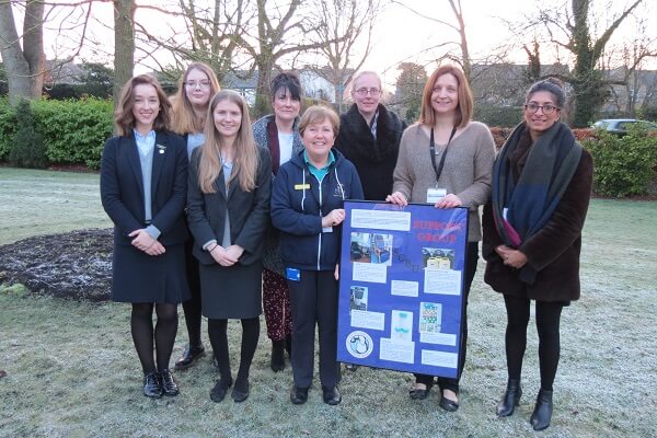 Sixth form students from Pocklington School Charity Committee welcome representatives from the chosen charities who will benefit from funds raised in Charity Week