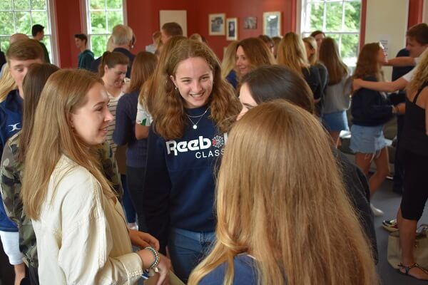 Fifthe Year pupils celebrate GCSE results with family, friends and teachers at Pocklington School