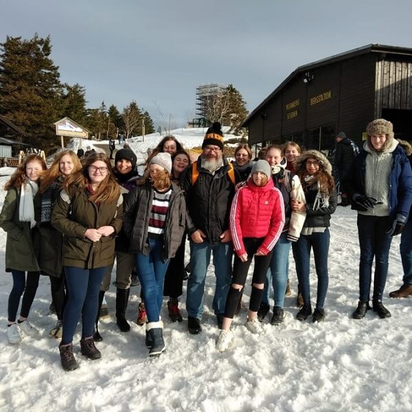 Pupils studying German, from Pocklington School in the Harz Mountains during the German Exchange trip