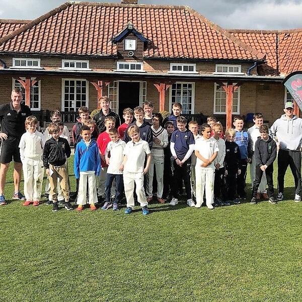 The Byas Academy Easter cricket camp outside Pocklington School’s cricket pavilion facility