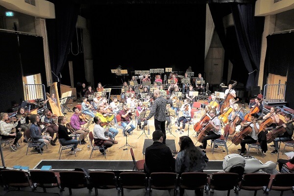 City of Sheffield Youth Orchestra rehearsing in Pocklington School’s Tom Stoppard Theatre facility