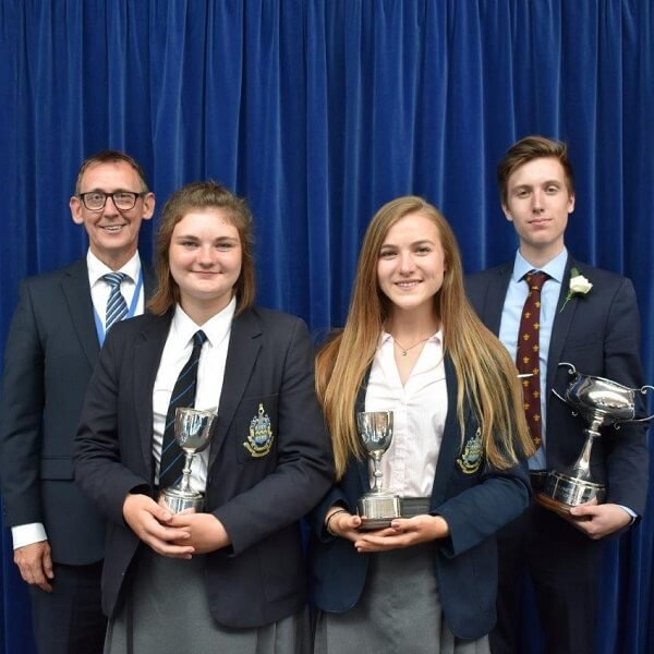 Three students from Pocklington School were presented with special trophies at the School’s prize giving ceremony recently, in recognition of their outstanding commitment and individual participation in activities outside the classroom. 