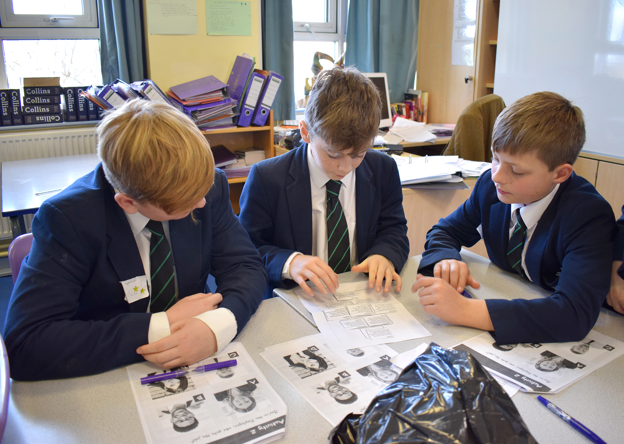 Pocklington School boys in class