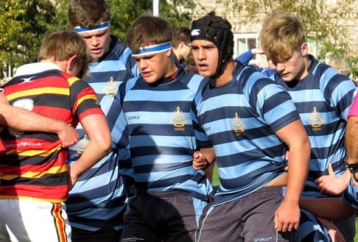 Pocklington School pupils playing rugby