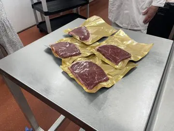 Vacuum packed wagyu beef