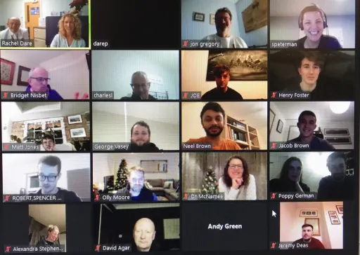 Screenshot of attendees on Zoom call