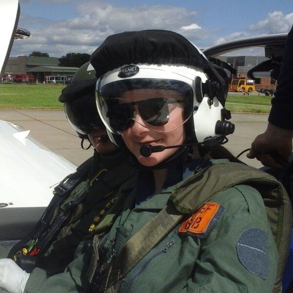 A cadet aboard a Grob Tutor aircraft