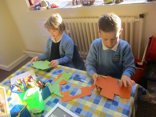 Pupils work hard creating their design