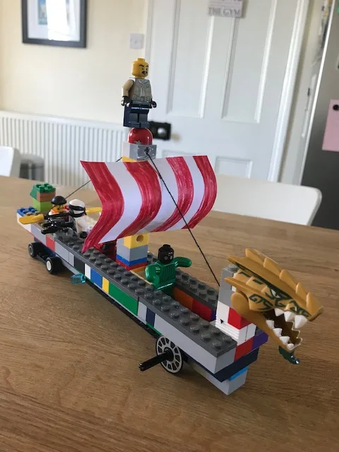 A lego viking ship