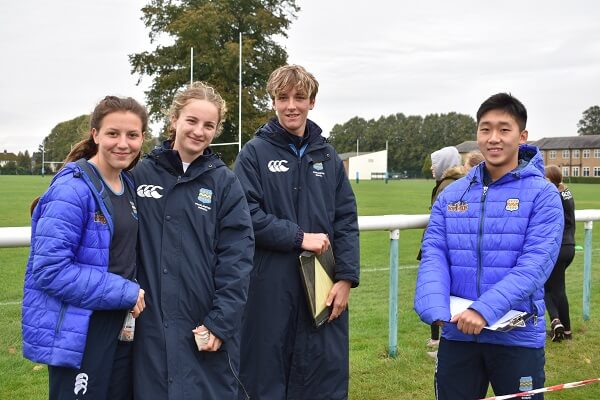 Sixth Form Sport Leader students helping on the course of the ESAA Country Cup