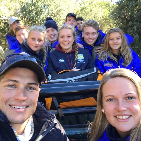 Students out on Safari in South Africa